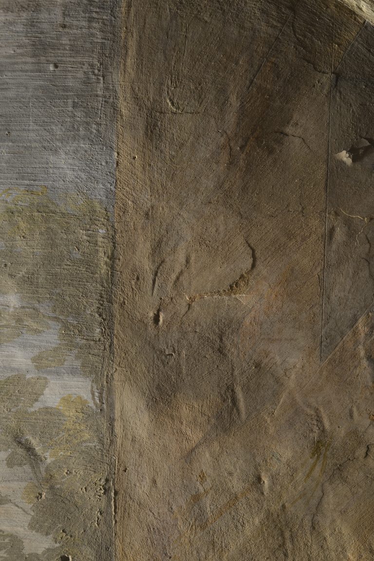 Particolare in luce radente.