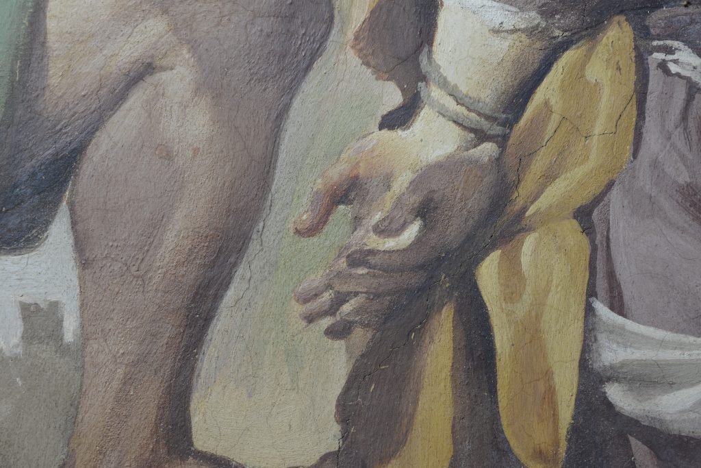 Mani del San Rocco, particolare in luce visibile.