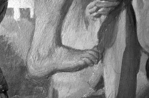 Piede del soldato, particolare in infrarosso.